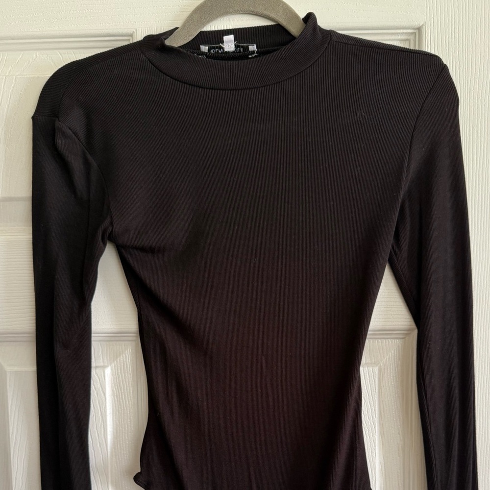 NOVA BLACK RIBBED BODYSUIT